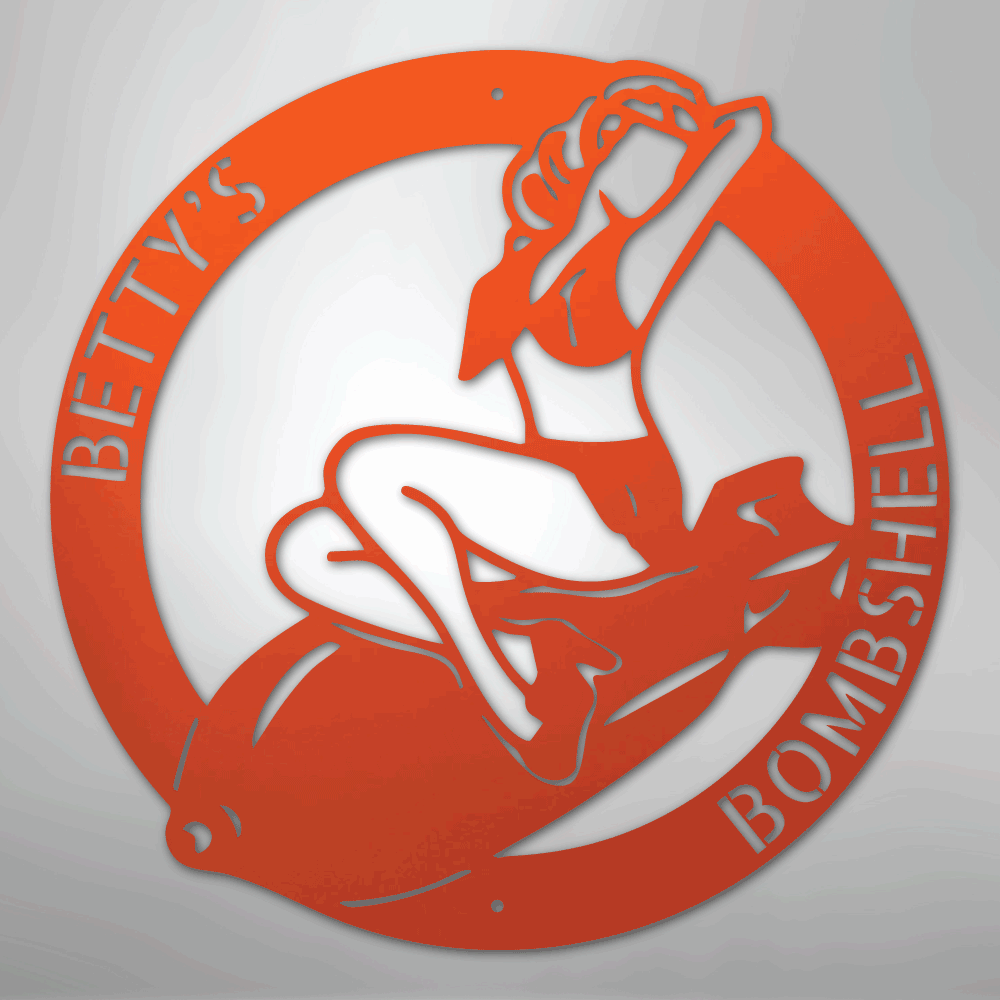 Bomber Lady Personalized Steel Metal Sign Wall ArtCustomly Gifts
