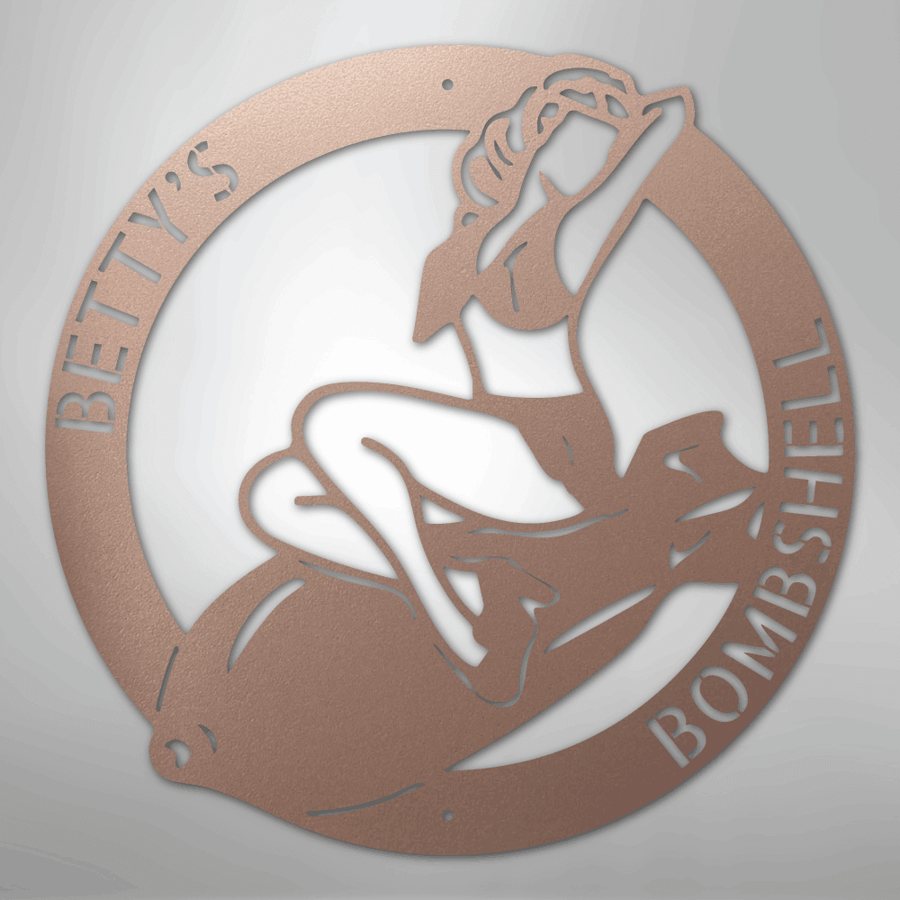 Bomber Lady Personalized Steel Metal Sign Wall ArtCustomly Gifts