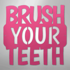 Brush Your Teeth Quote - Steel Metal Bathroom Sign Wall ArtCustomly Gifts
