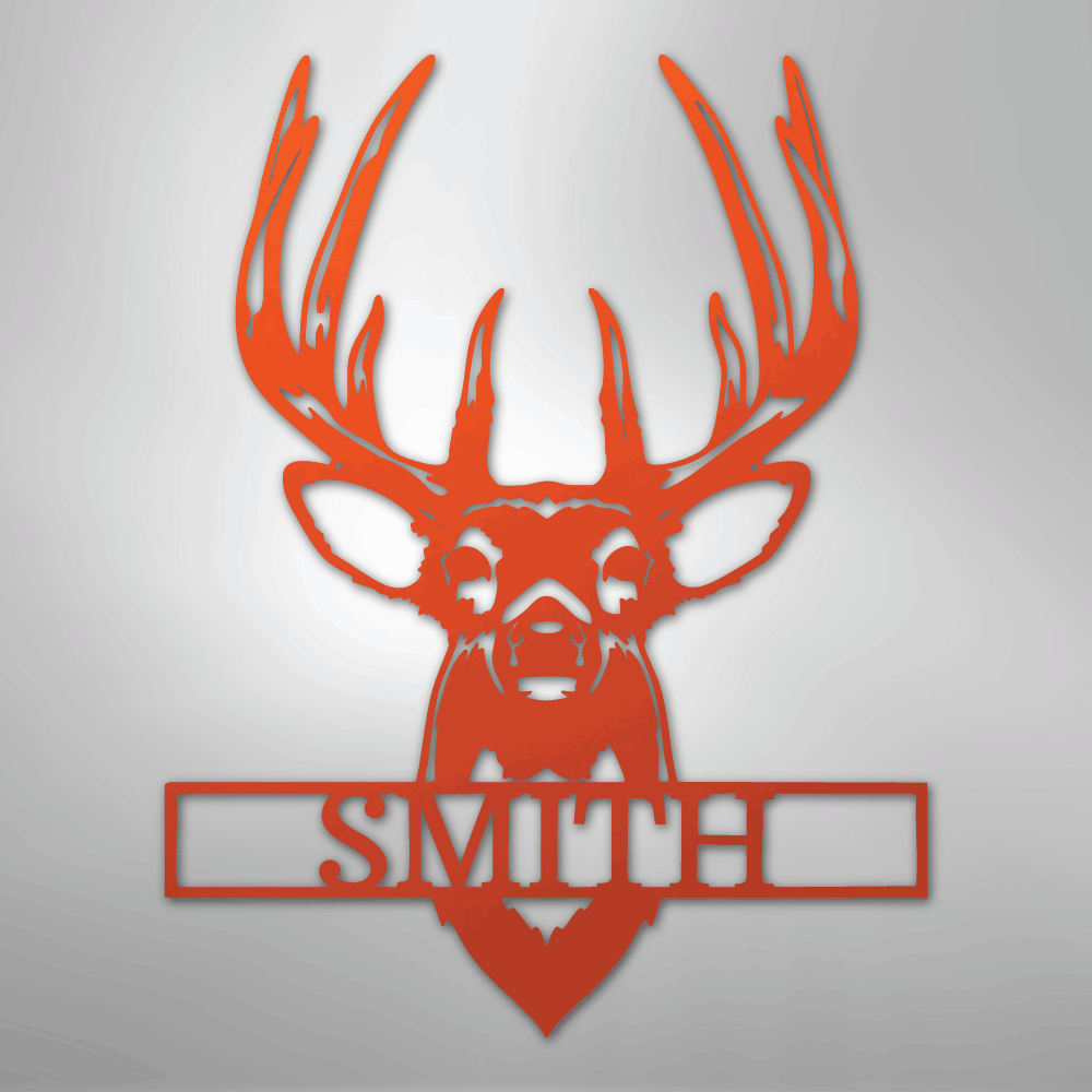 Buck Mount Personalized Steel Metal Sign Wall ArtCustomly Gifts