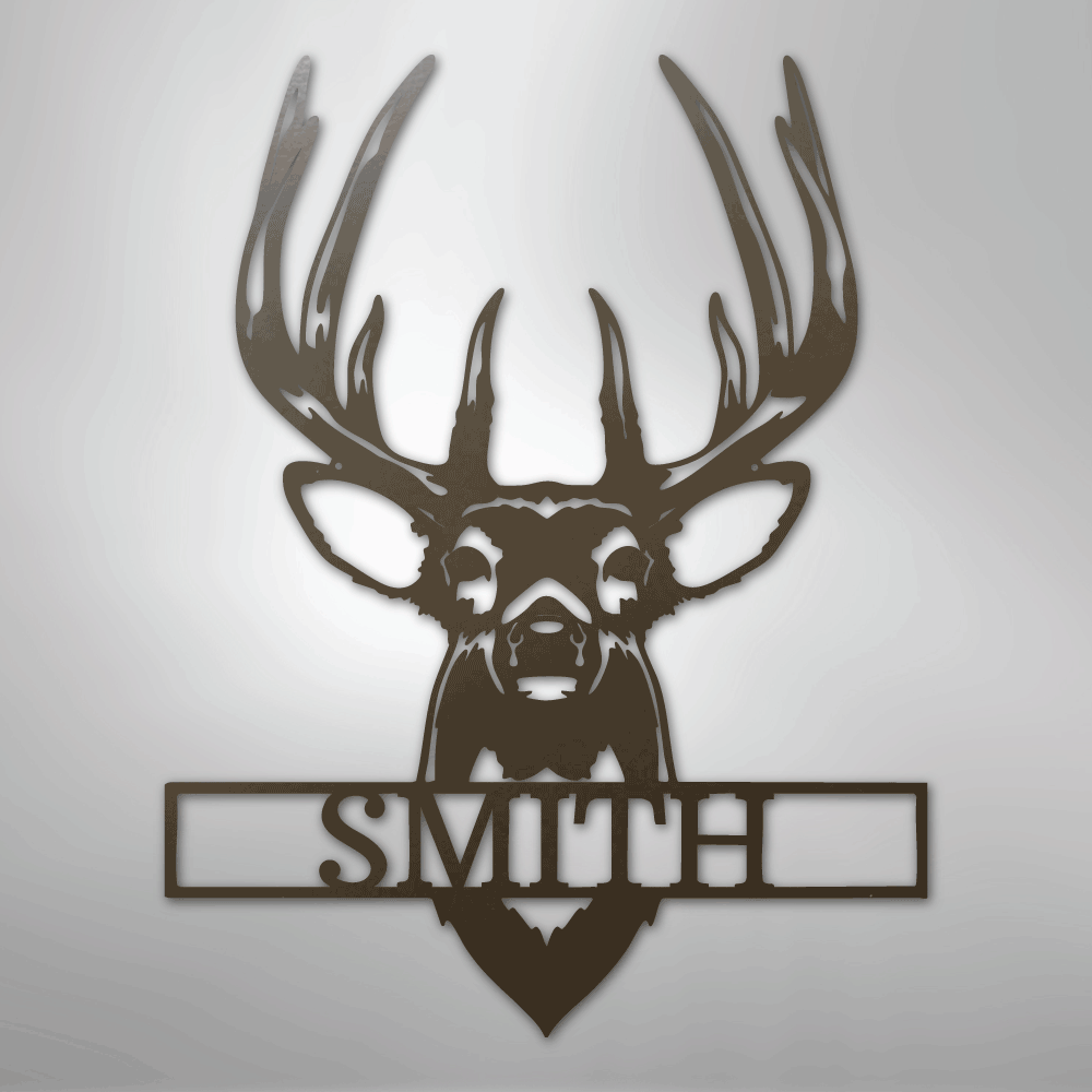 Buck Mount Personalized Steel Metal Sign Wall ArtCustomly Gifts