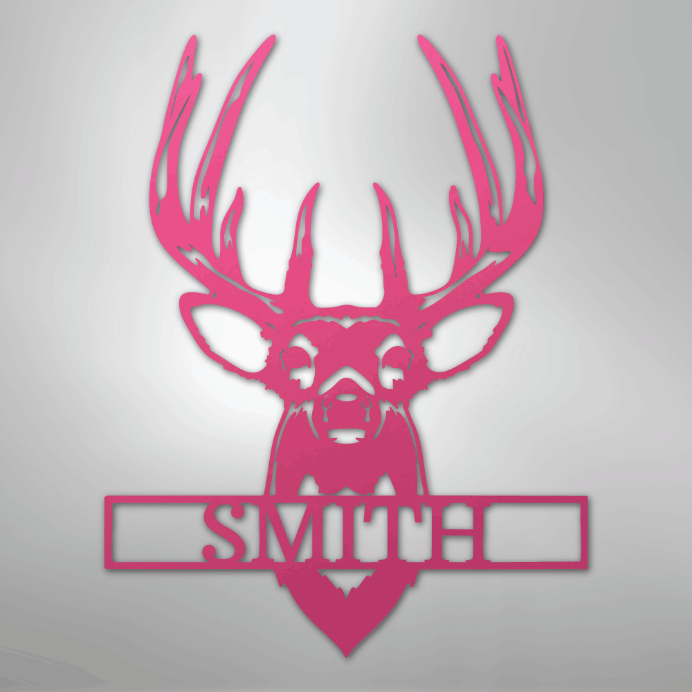 Buck Mount Personalized Steel Metal Sign Wall ArtCustomly Gifts