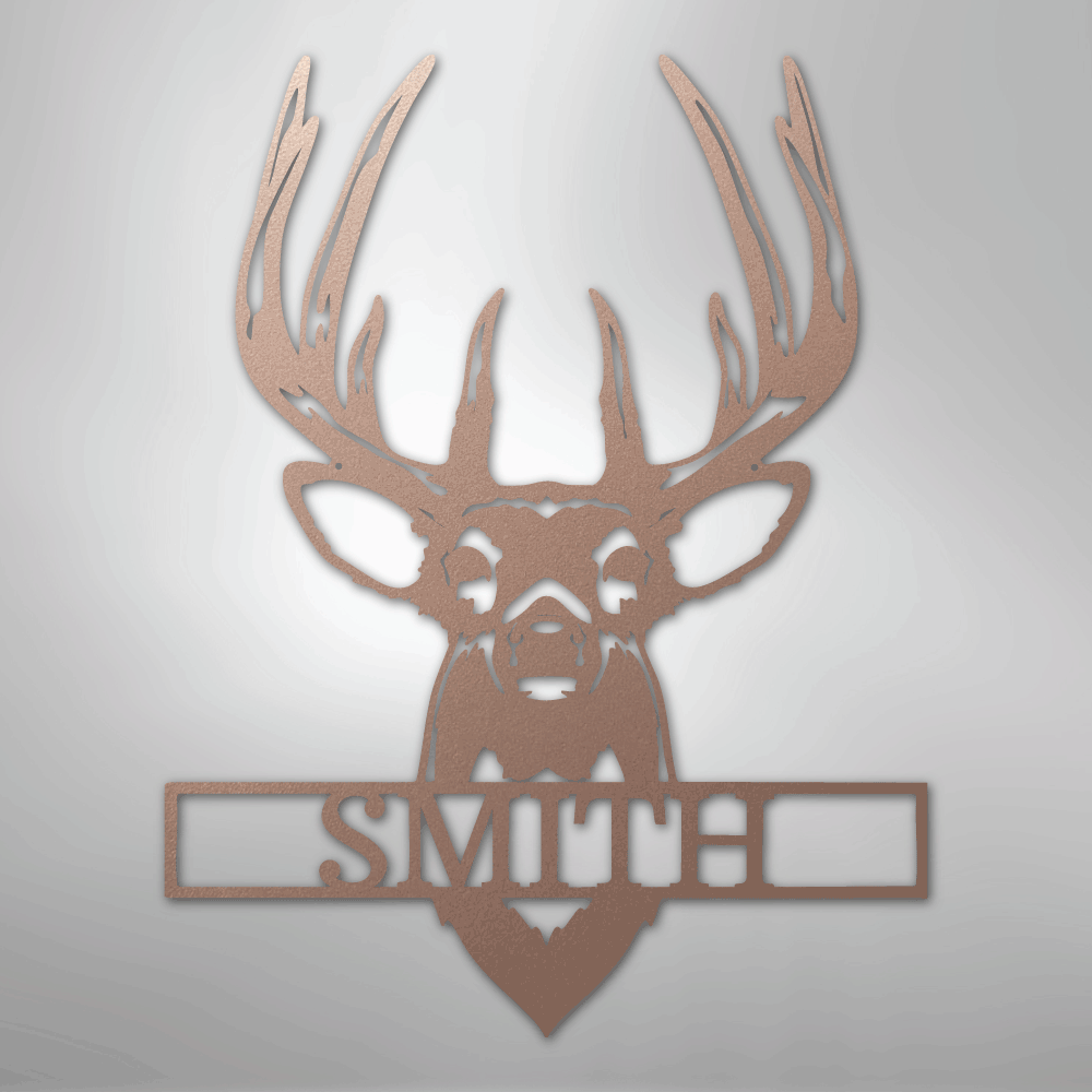 Buck Mount Personalized Steel Metal Sign Wall ArtCustomly Gifts