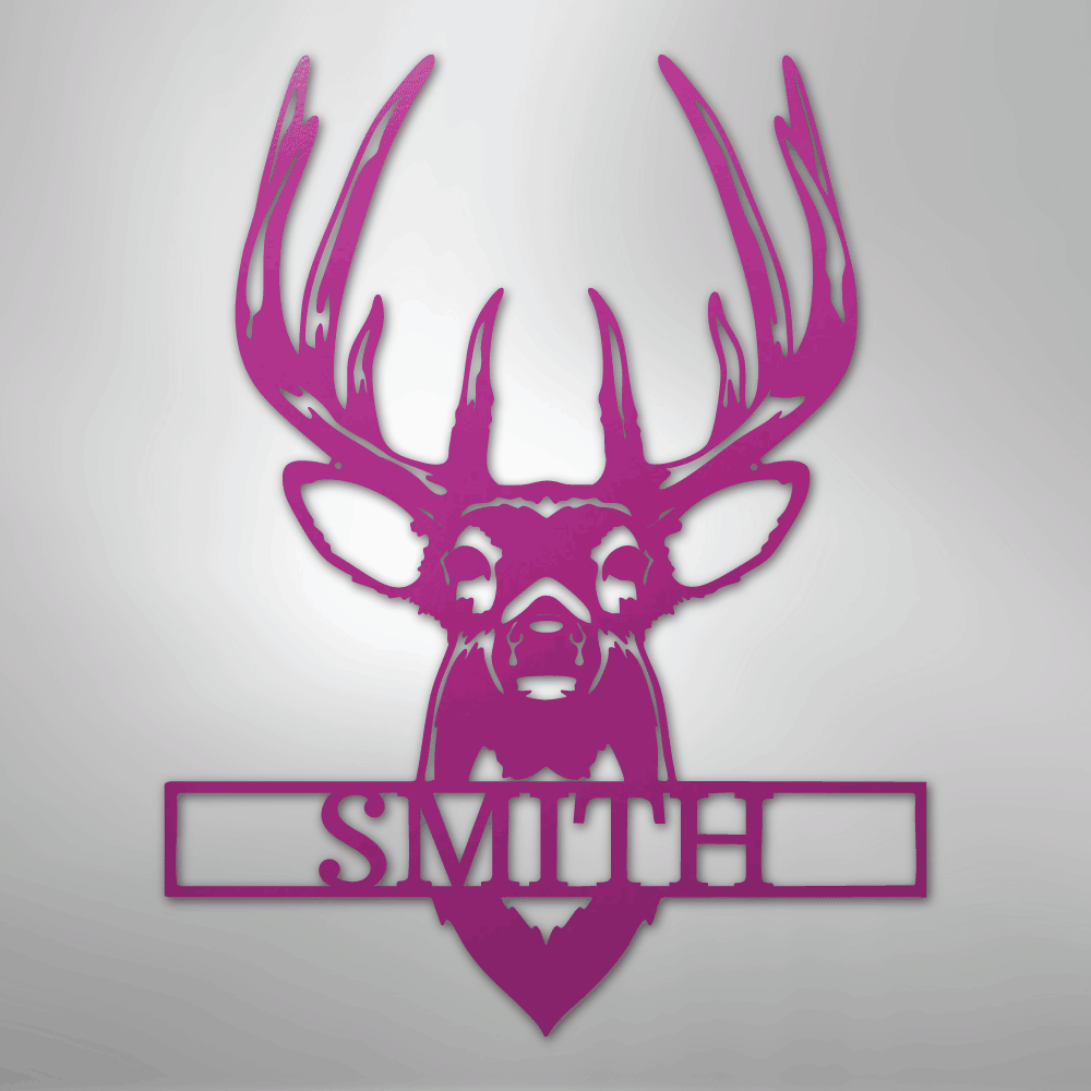 Buck Mount Personalized Steel Metal Sign Wall ArtCustomly Gifts