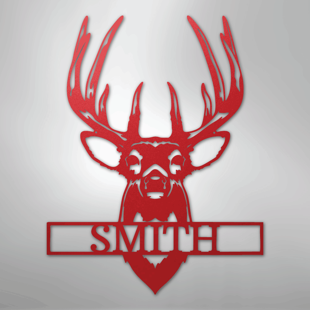 Buck Mount Personalized Steel Metal Sign Wall ArtCustomly Gifts