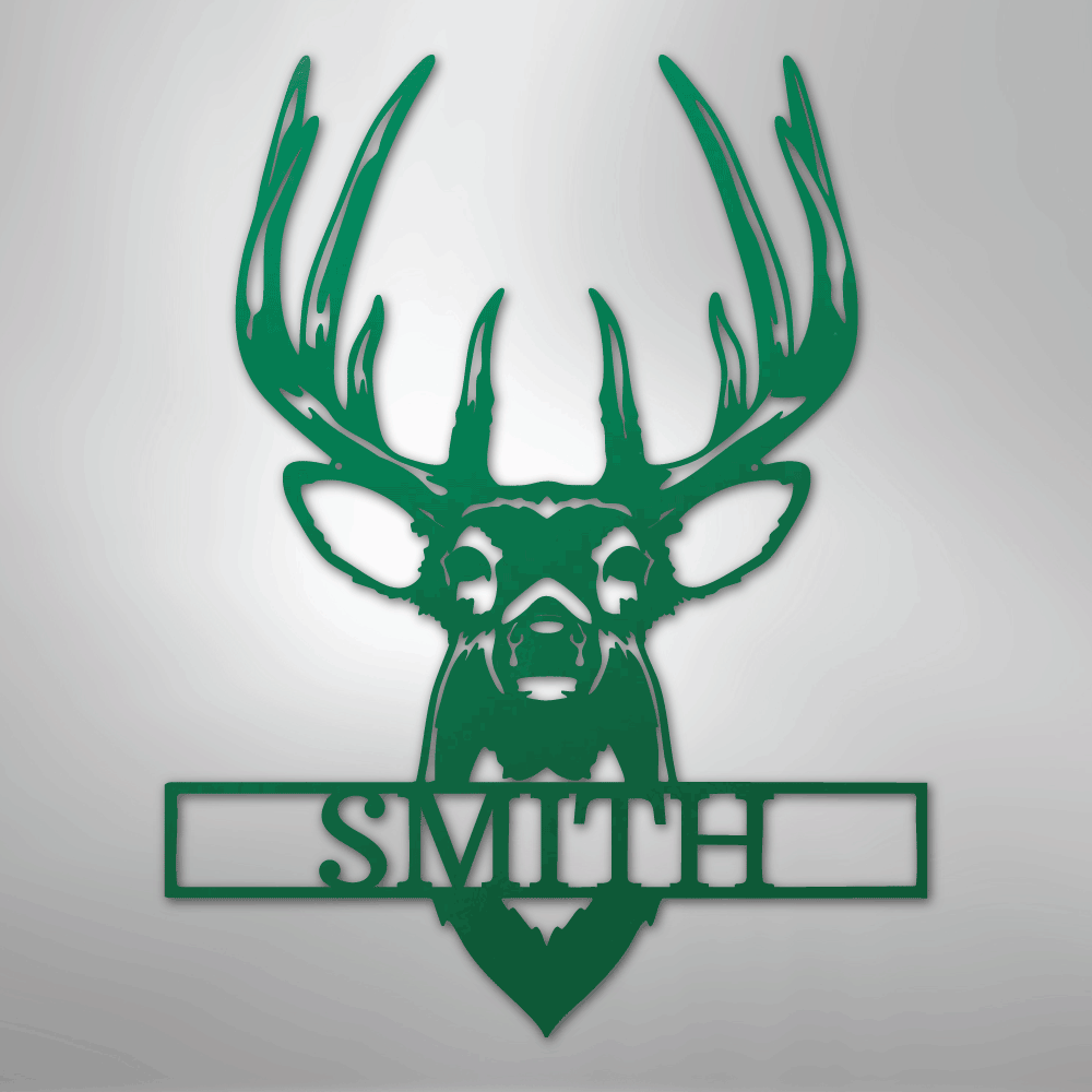 Buck Mount Personalized Steel Metal Sign Wall ArtCustomly Gifts