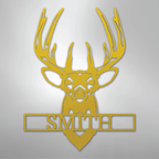 Buck Mount Personalized Steel Metal Sign Wall ArtCustomly Gifts