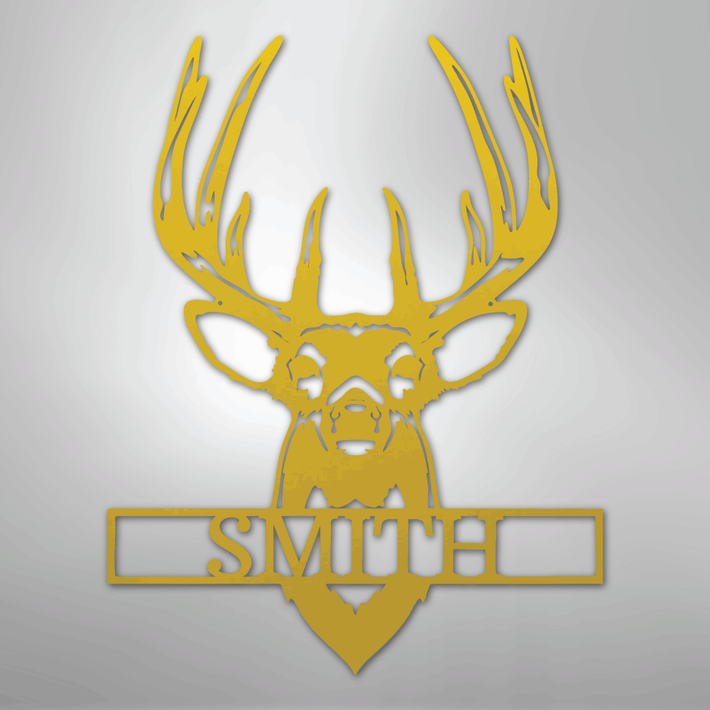 Buck Mount Personalized Steel Metal Sign Wall ArtCustomly Gifts