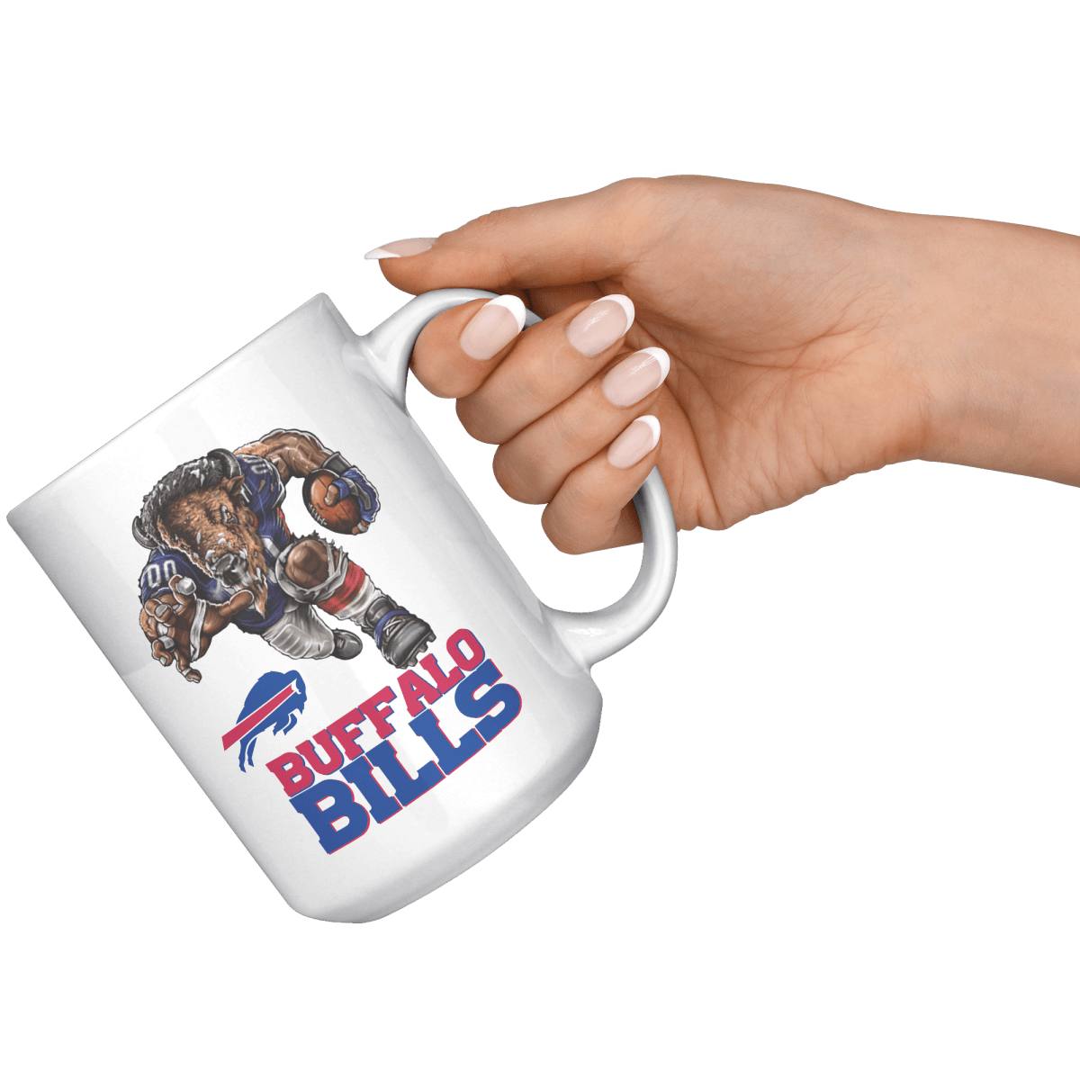 Buffalo Player Wordmark Logo White 15oz MugCustomly Gifts