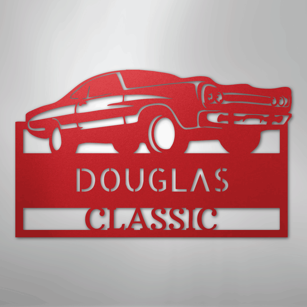 Burning Rubber Classic Car Personalized Steel Metal Sign Wall ArtCustomly Gifts