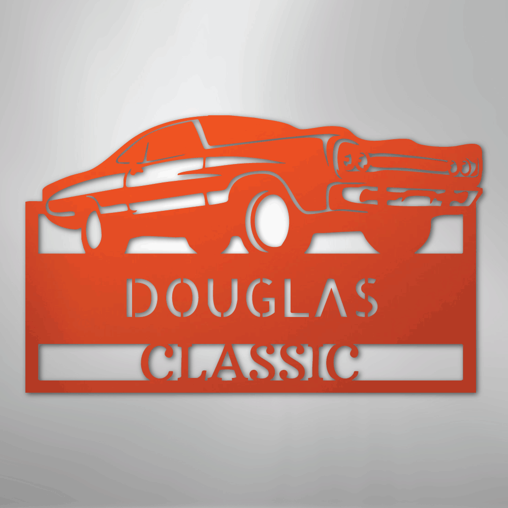 Burning Rubber Classic Car Personalized Steel Metal Sign Wall ArtCustomly Gifts