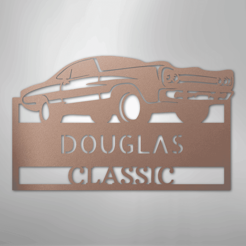 Burning Rubber Classic Car Personalized Steel Metal Sign Wall ArtCustomly Gifts