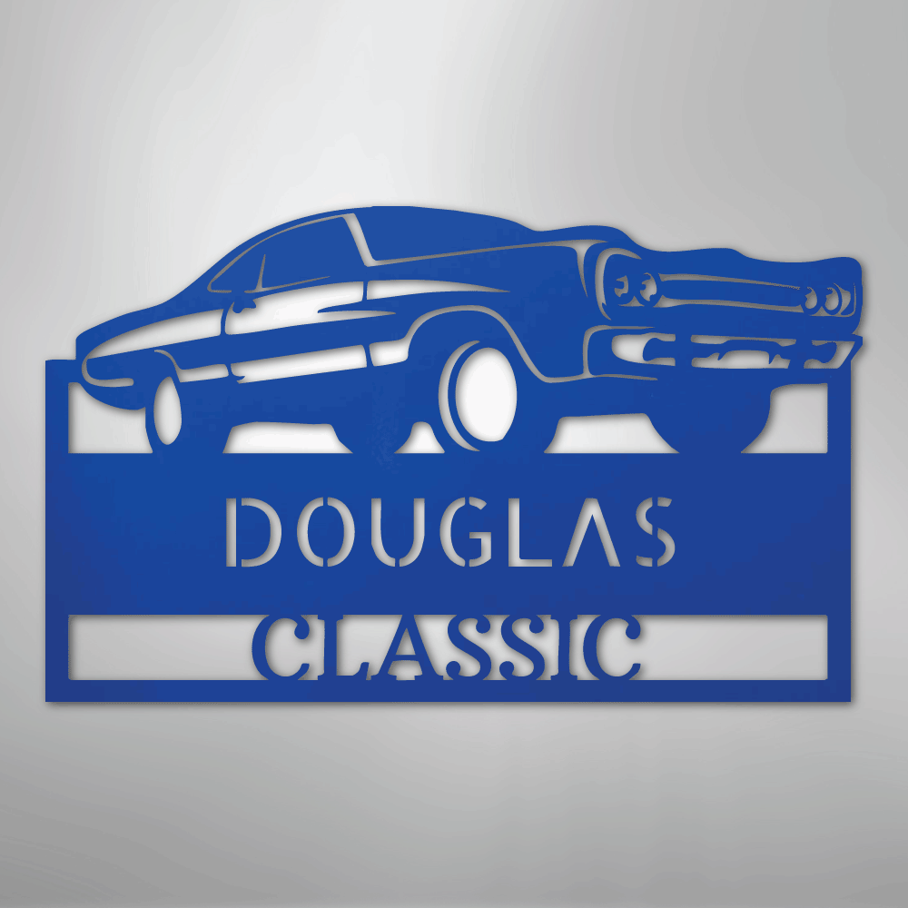 Burning Rubber Classic Car Personalized Steel Metal Sign Wall ArtCustomly Gifts
