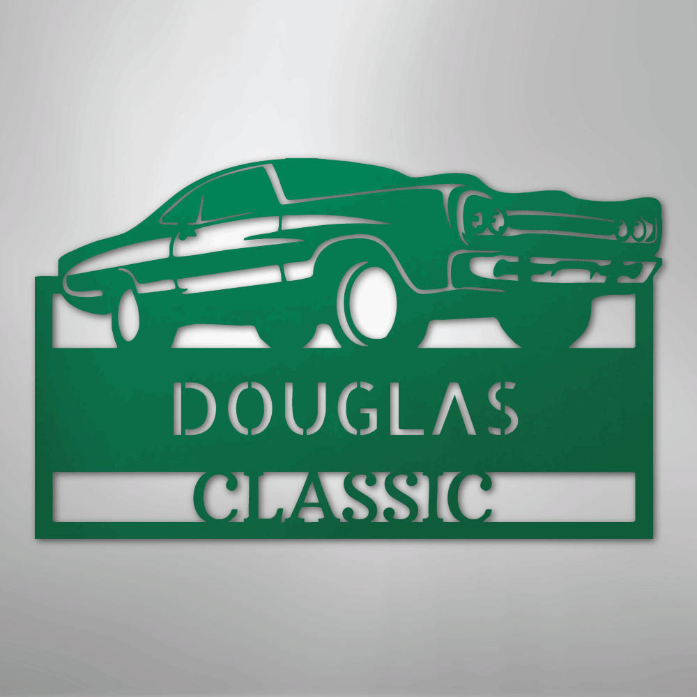Burning Rubber Classic Car Personalized Steel Metal Sign Wall ArtCustomly Gifts