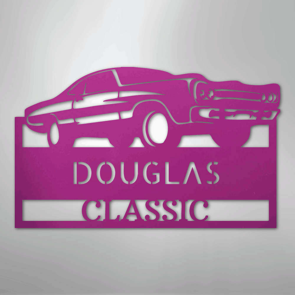 Burning Rubber Classic Car Personalized Steel Metal Sign Wall ArtCustomly Gifts