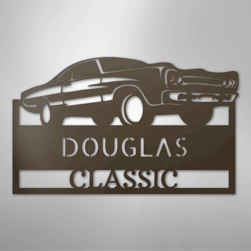Burning Rubber Classic Car Personalized Steel Metal Sign Wall ArtCustomly Gifts