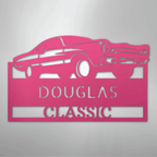 Burning Rubber Classic Car Personalized Steel Metal Sign Wall ArtCustomly Gifts