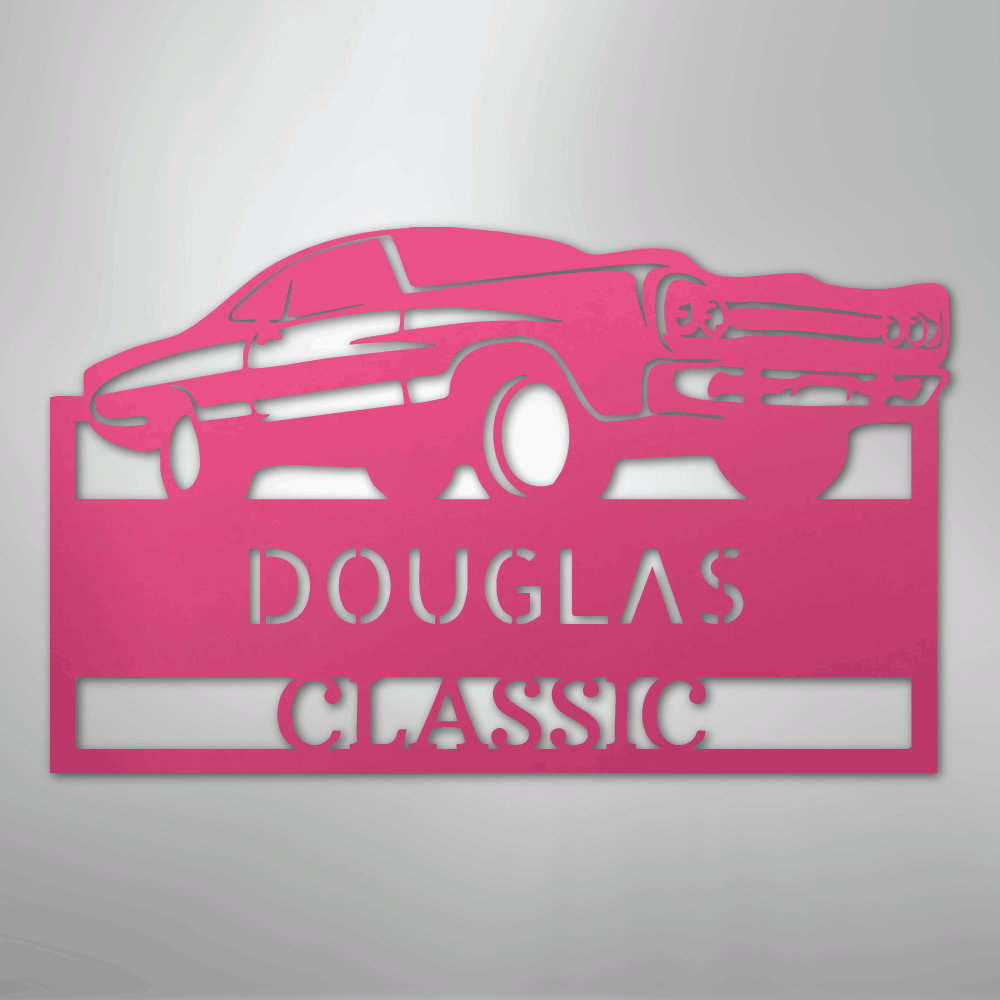 Burning Rubber Classic Car Personalized Steel Metal Sign Wall ArtCustomly Gifts