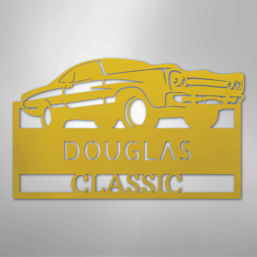 Burning Rubber Classic Car Personalized Steel Metal Sign Wall ArtCustomly Gifts