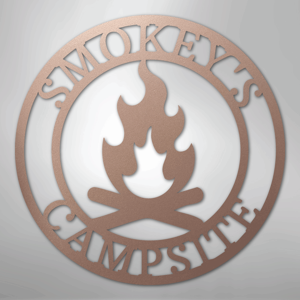 Campfire Personalized Text Steel Metal Sign Wall ArtCustomly Gifts