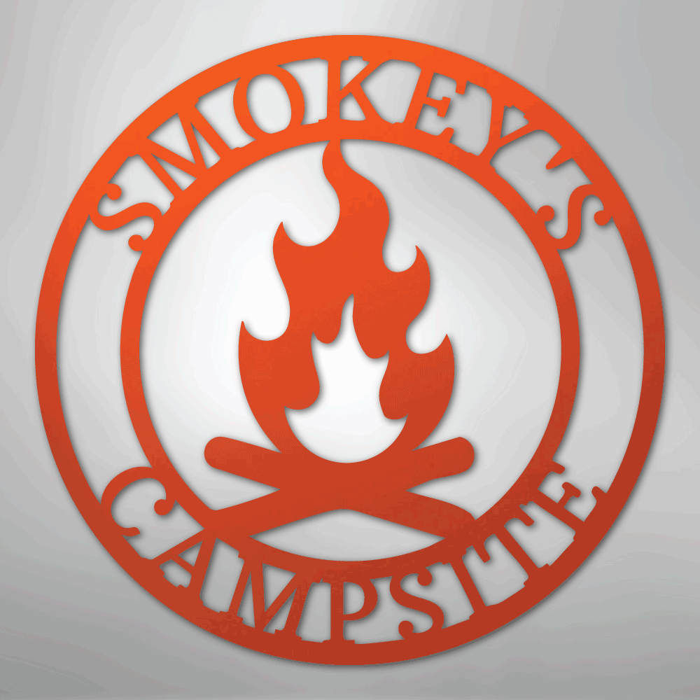 Campfire Personalized Text Steel Metal Sign Wall ArtCustomly Gifts