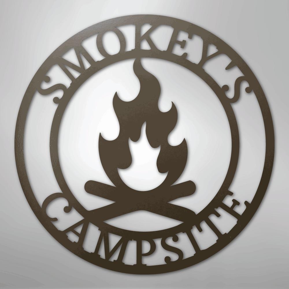 Campfire Personalized Text Steel Metal Sign Wall ArtCustomly Gifts