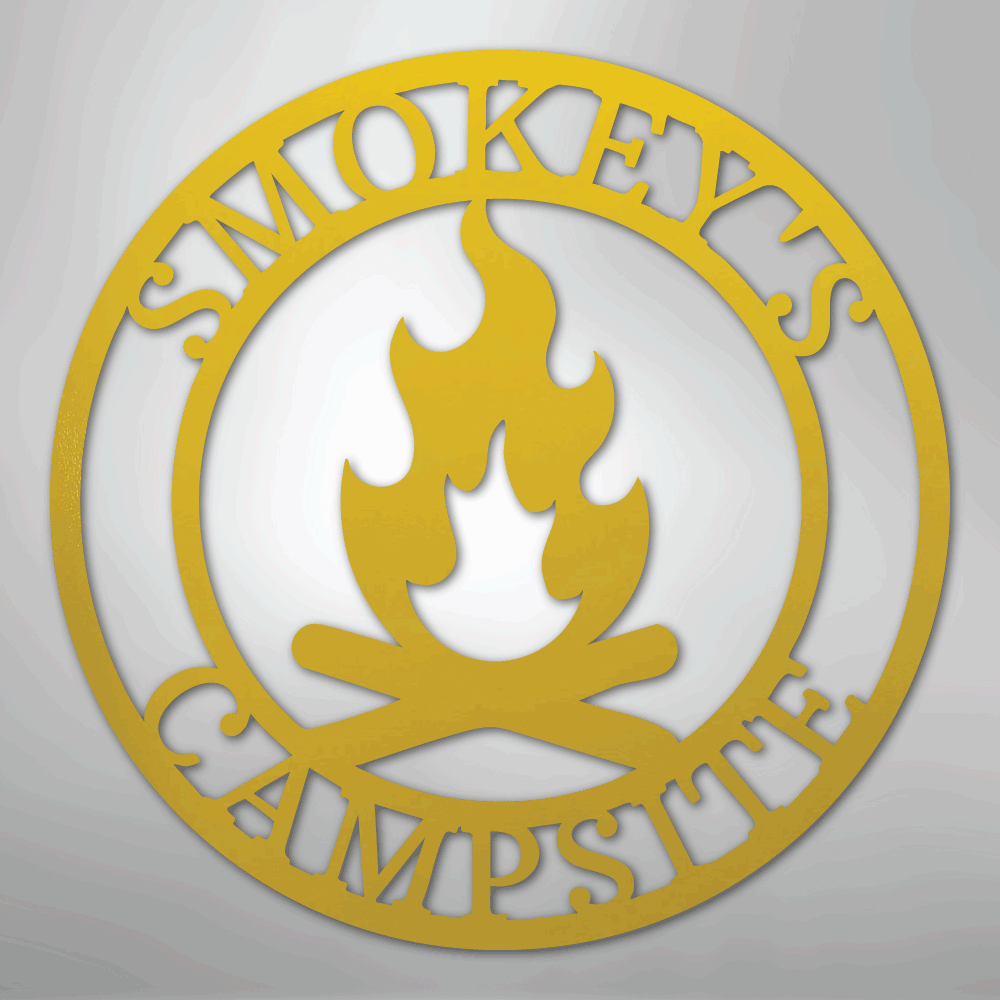 Campfire Personalized Text Steel Metal Sign Wall ArtCustomly Gifts