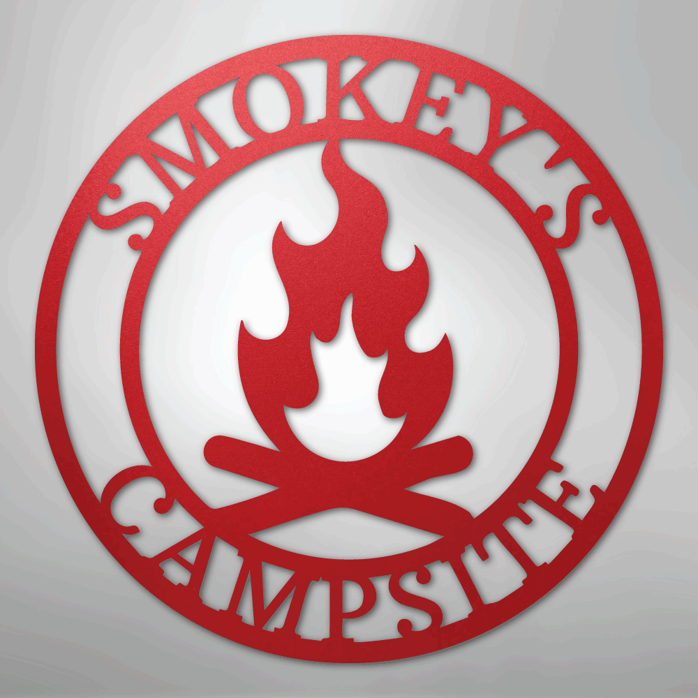 Campfire Personalized Text Steel Metal Sign Wall ArtCustomly Gifts