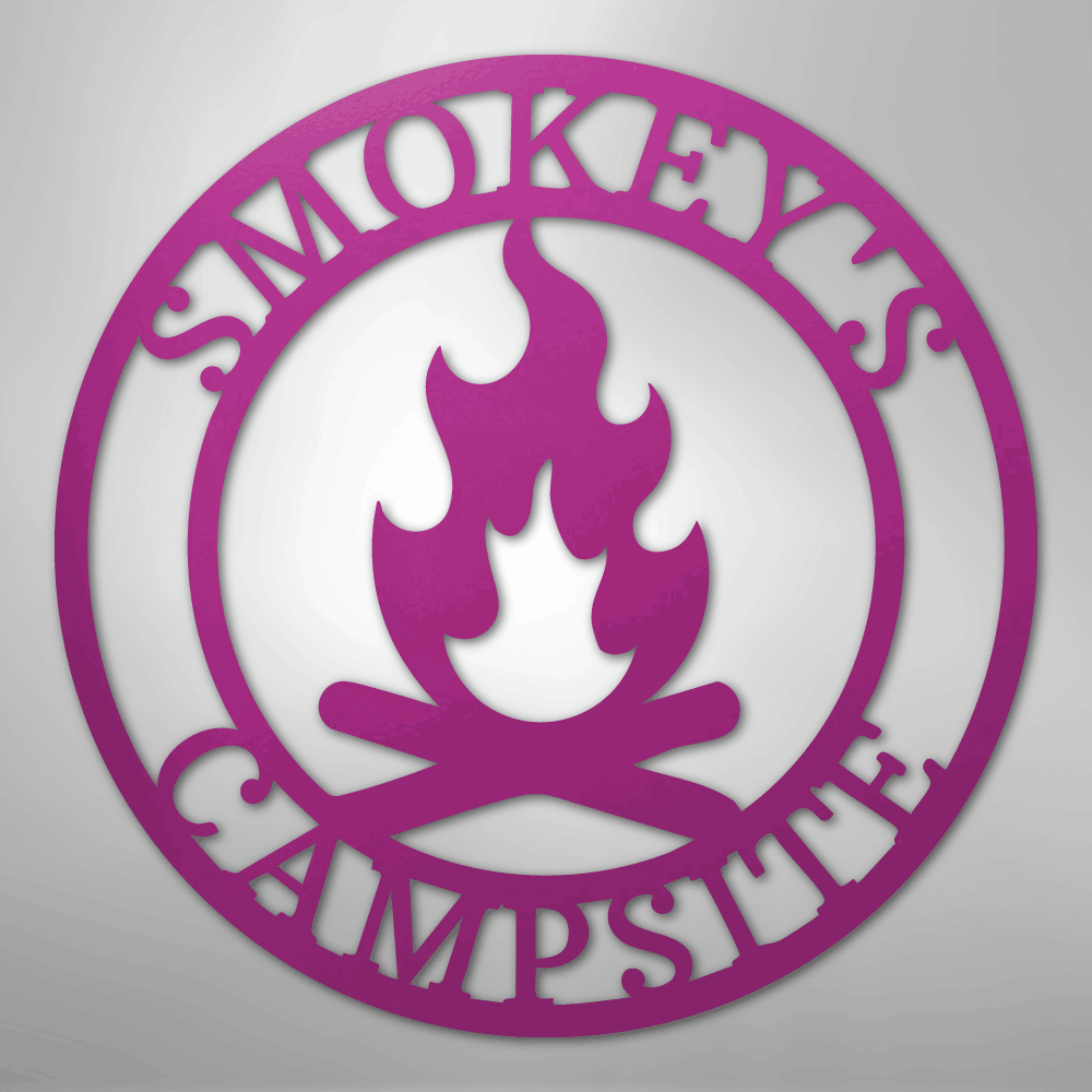 Campfire Personalized Text Steel Metal Sign Wall ArtCustomly Gifts
