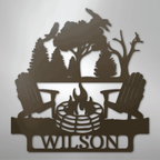 Camping Monogram Personalized - Steel Metal Sign Wall ArtCustomly Gifts