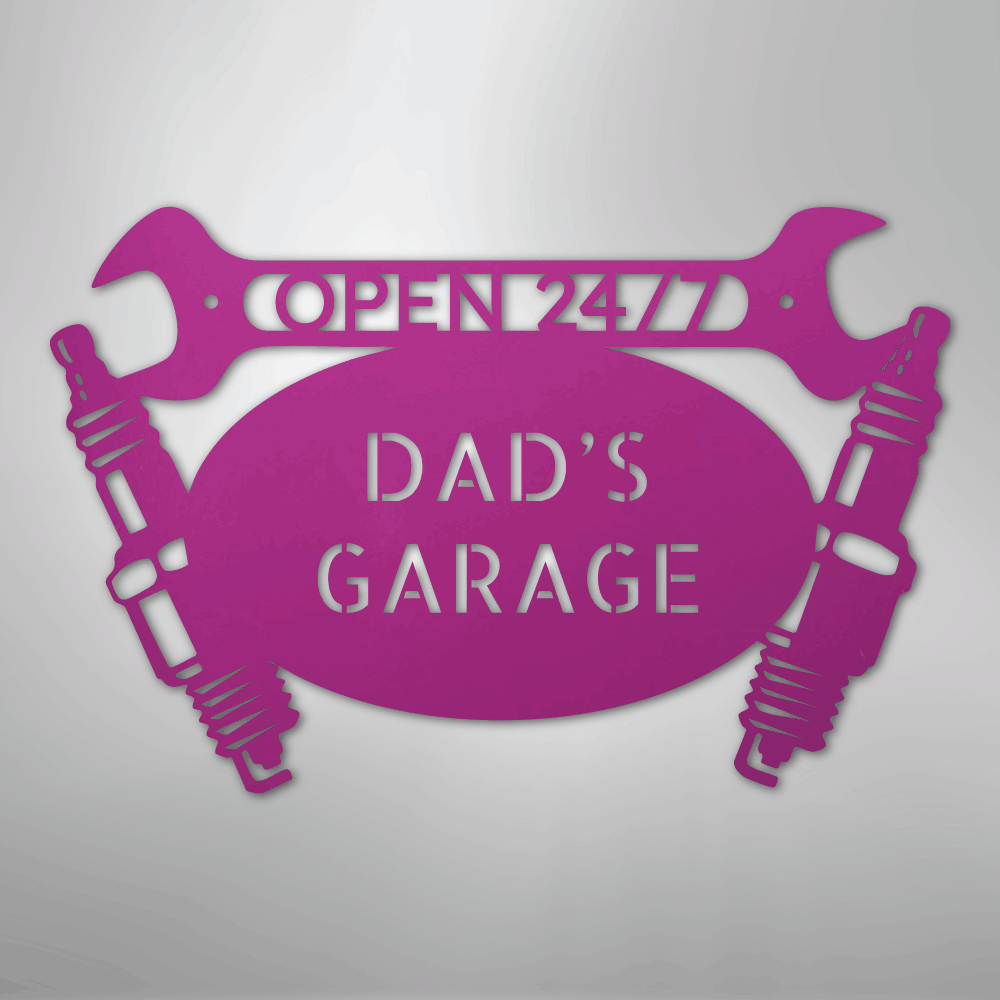 Car Garage Personalized Steel Metal Sign Wall ArtCustomly Gifts