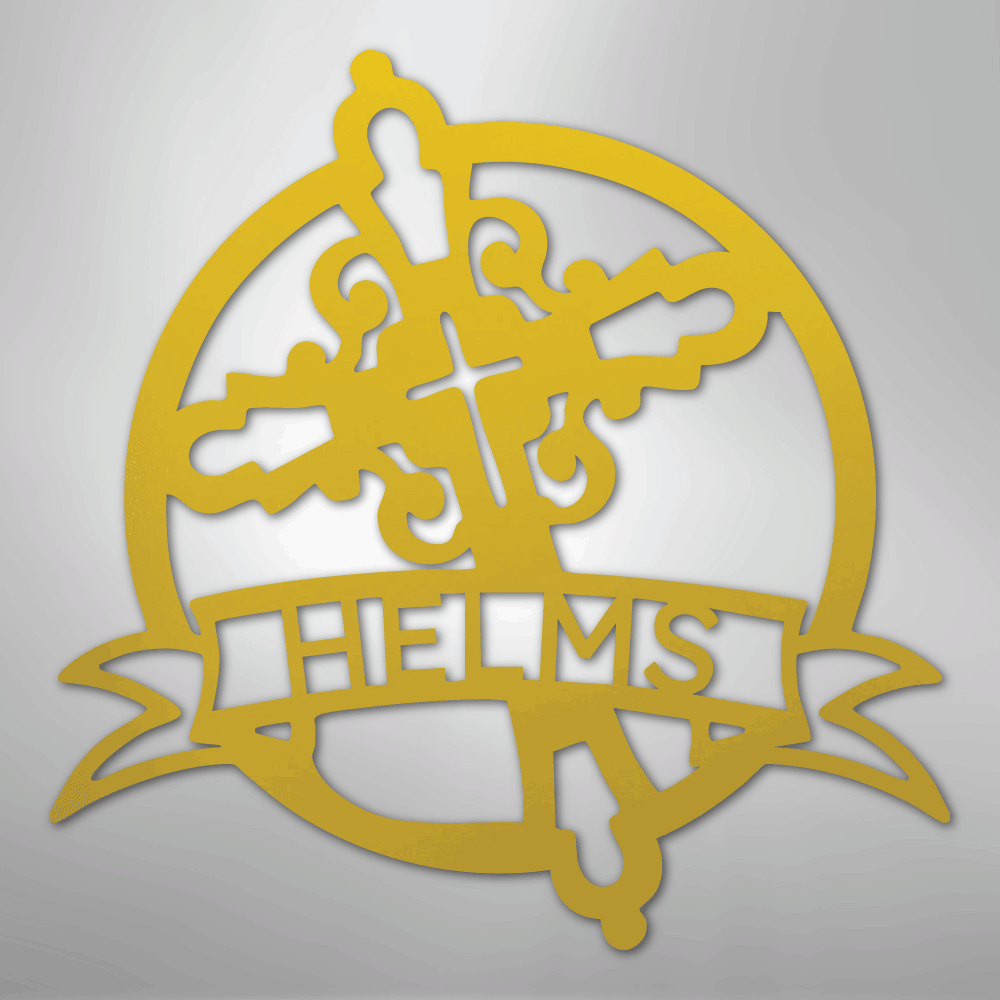 Catholic Cross Personalized Name Steel Metal Sign Wall ArtCustomly Gifts