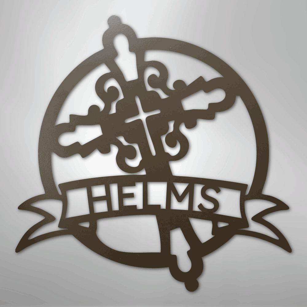 Catholic Cross Personalized Name Steel Metal Sign Wall ArtCustomly Gifts