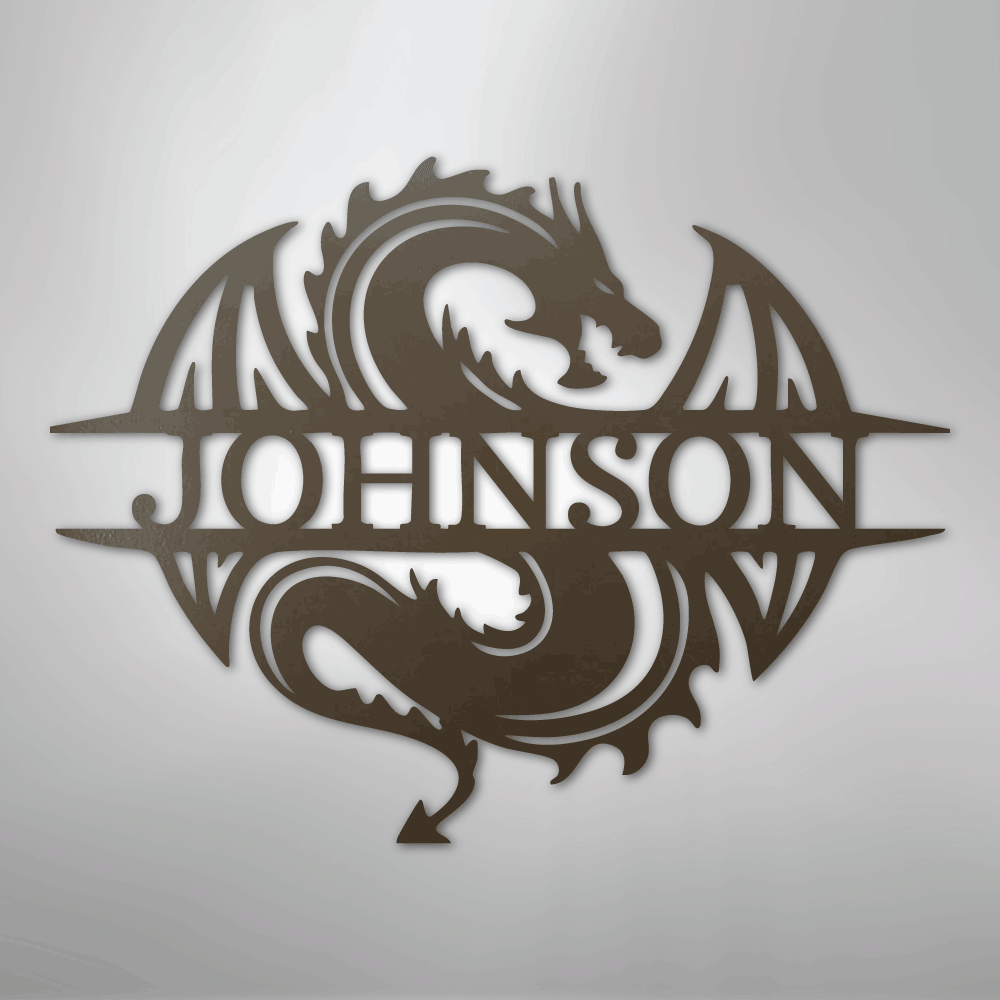 Celtic Dragon Personalized Steel Metal Sign Wall ArtCustomly Gifts