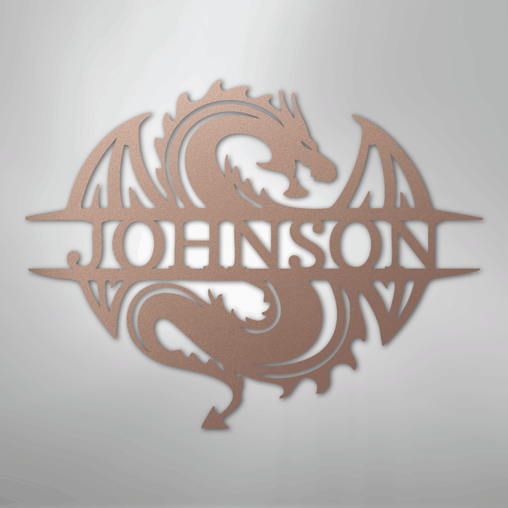 Celtic Dragon Personalized Steel Metal Sign Wall ArtCustomly Gifts