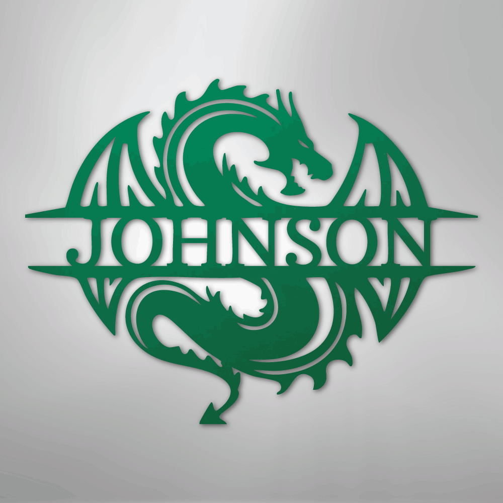 Celtic Dragon Personalized Steel Metal Sign Wall ArtCustomly Gifts