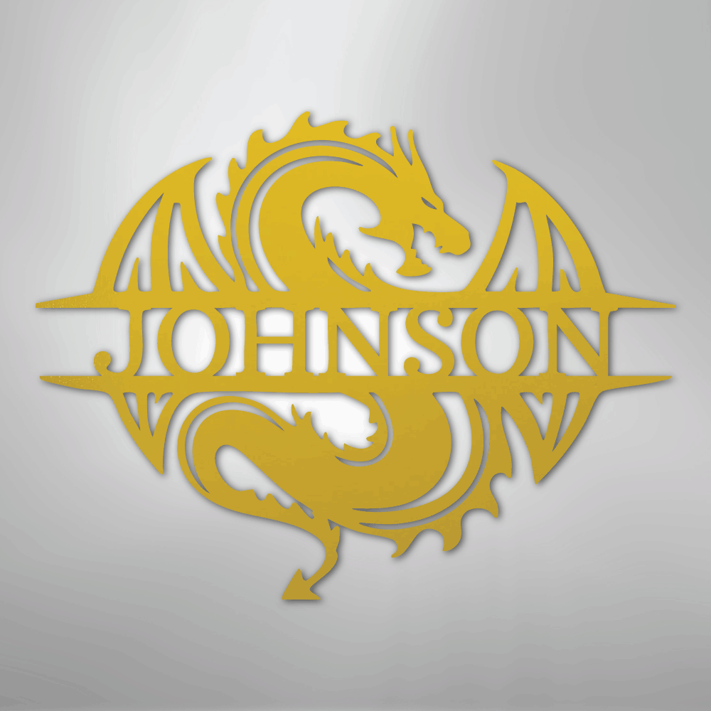 Celtic Dragon Personalized Steel Metal Sign Wall ArtCustomly Gifts
