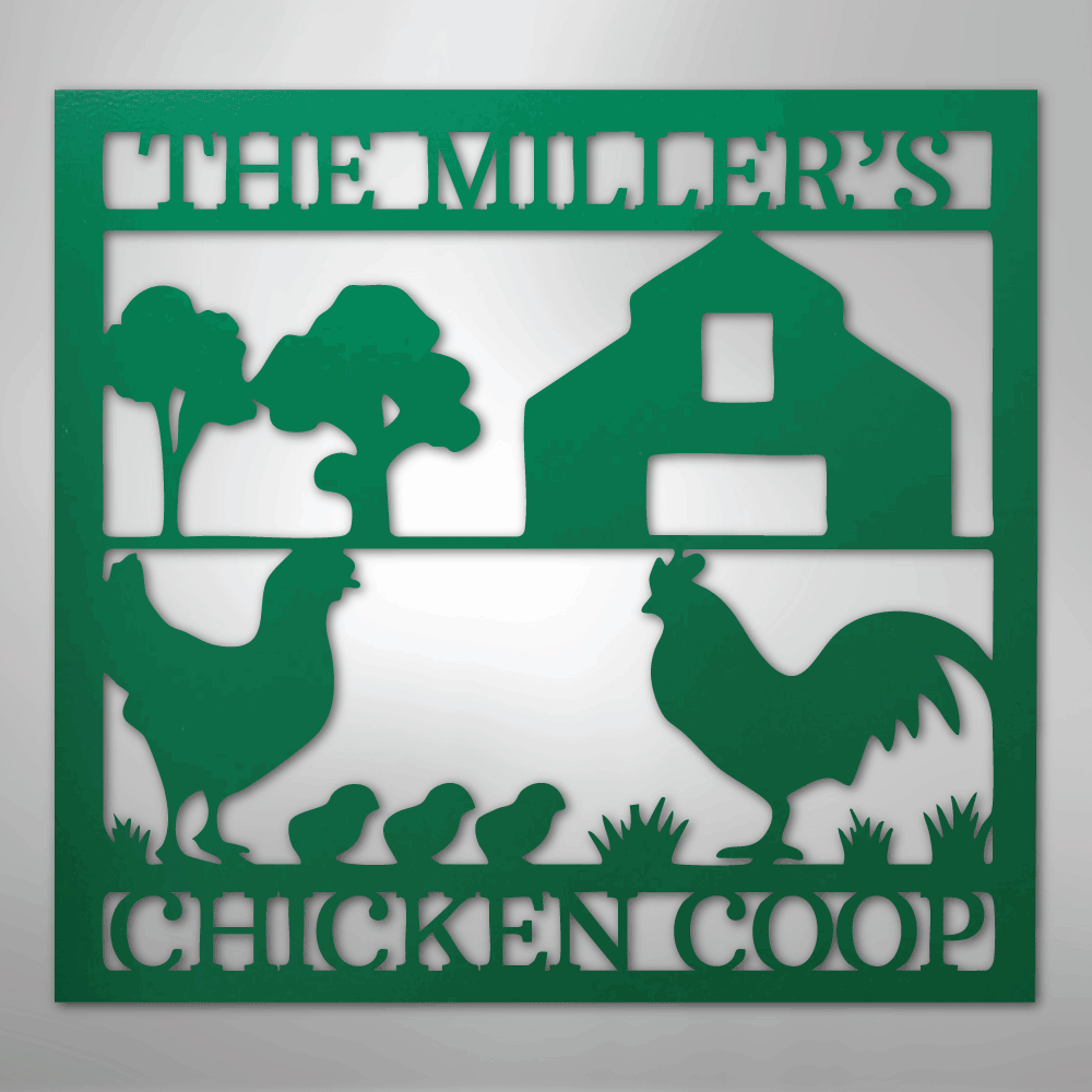 Chicken Coop Personalized Steel Metal Sign Wall ArtCustomly Gifts