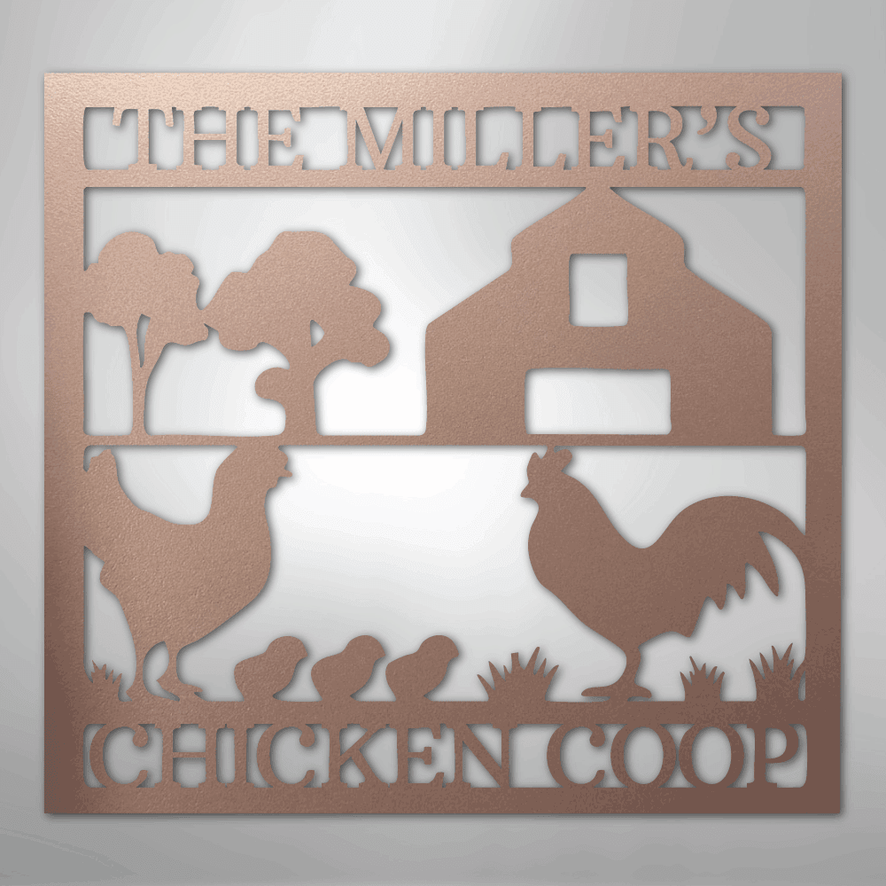 Chicken Coop Personalized Steel Metal Sign Wall ArtCustomly Gifts