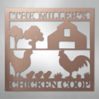 Chicken Coop Personalized Steel Metal Sign Wall ArtCustomly Gifts