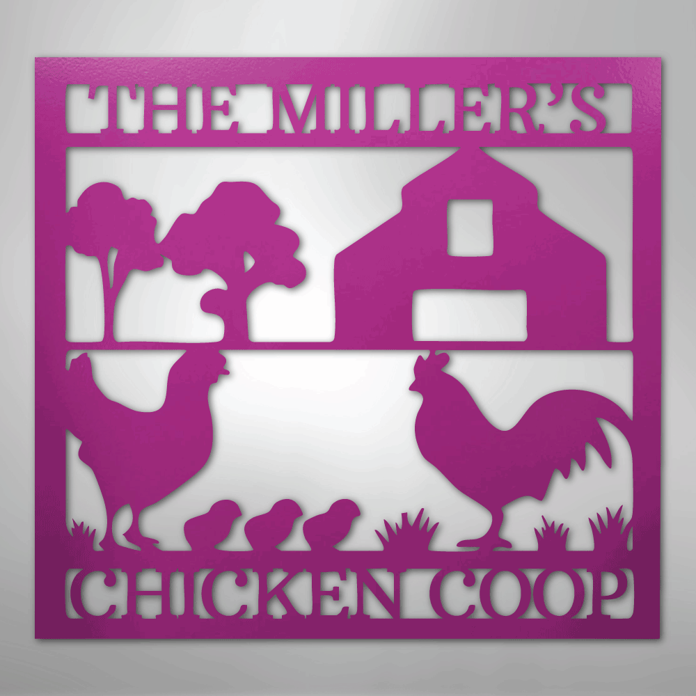 Chicken Coop Personalized Steel Metal Sign Wall ArtCustomly Gifts