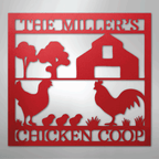 Chicken Coop Personalized Steel Metal Sign Wall ArtCustomly Gifts