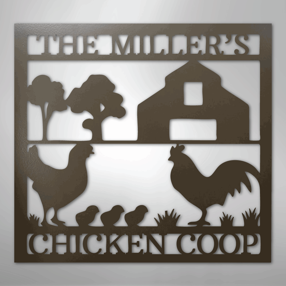 Chicken Coop Personalized Steel Metal Sign Wall ArtCustomly Gifts
