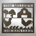 Chicken Coop Personalized Steel Metal Sign Wall ArtCustomly Gifts