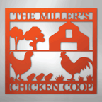Chicken Coop Personalized Steel Metal Sign Wall ArtCustomly Gifts
