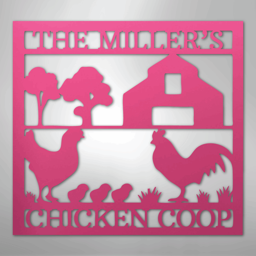 Chicken Coop Personalized Steel Metal Sign Wall ArtCustomly Gifts