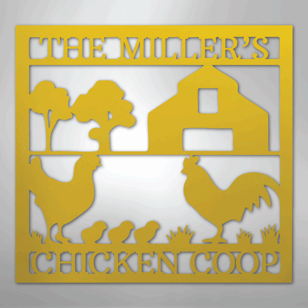 Chicken Coop Personalized Steel Metal Sign Wall ArtCustomly Gifts