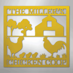 Chicken Coop Personalized Steel Metal Sign Wall ArtCustomly Gifts