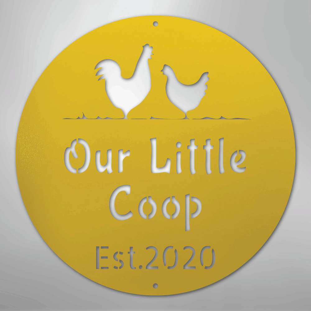 Chicken Coop Personalized Text Steel Metal Sign Wall ArtCustomly Gifts