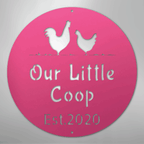 Chicken Coop Personalized Text Steel Metal Sign Wall ArtCustomly Gifts
